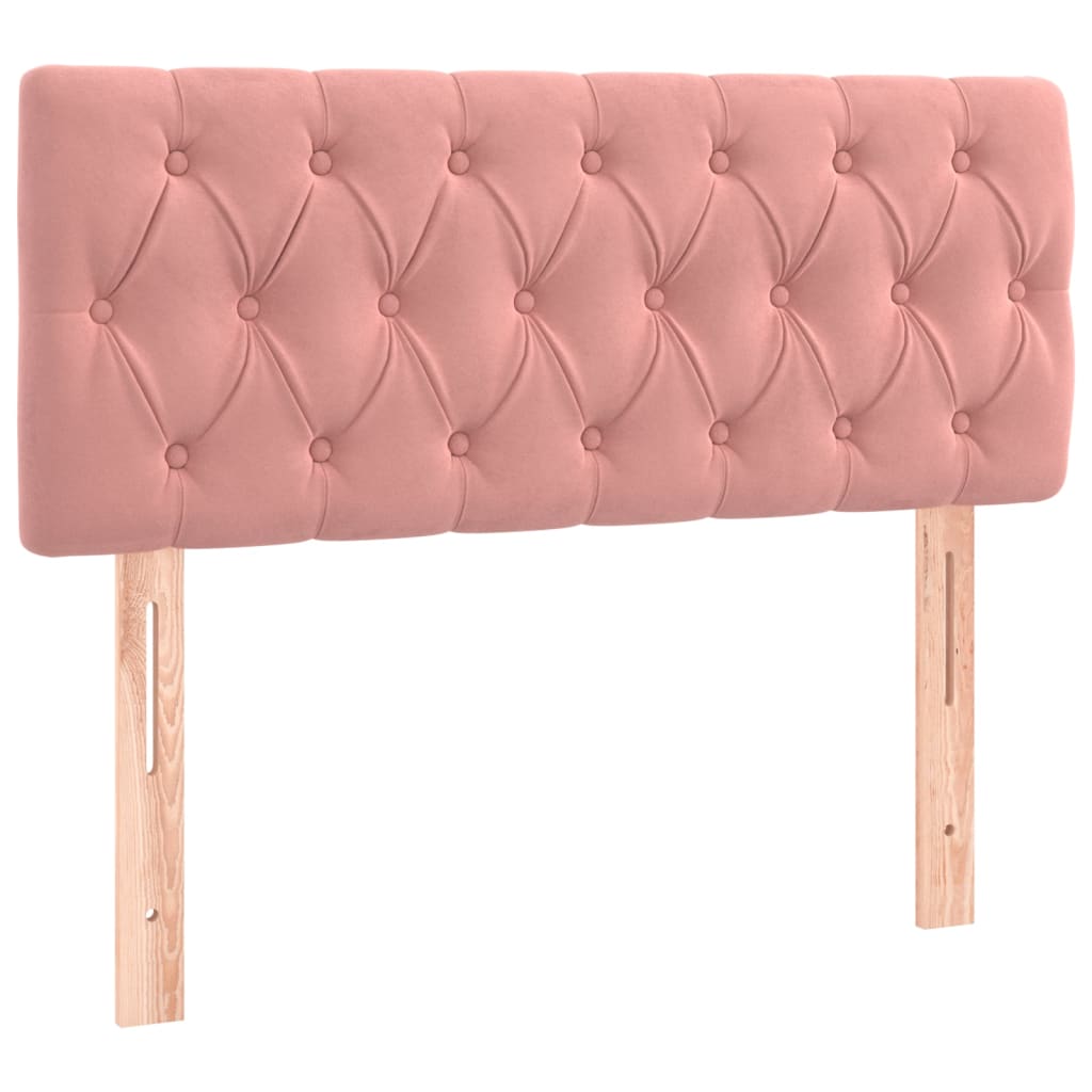 Boxspringbett mit Matratze & LED Rosa 120x200 cm Samt