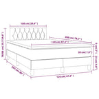 Boxspringbett mit Matratze & LED Rosa 120x200 cm Samt