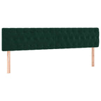 Boxspringbett mit Matratze & LED Dunkelgrün 200x200 cm Samt