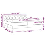 Boxspringbett mit Matratze & LED Rosa 200x200 cm Samt