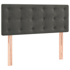 Boxspringbett mit Matratze & LED Dunkelgrau 80x200 cm Samt