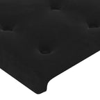 Boxspringbett mit Matratze & LED Schwarz 90x190 cm Samt