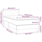 Boxspringbett mit Matratze & LED Dunkelgrün 90x190 cm Samt