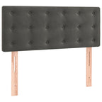 Boxspringbett mit Matratze & LED Dunkelgrau 90x200 cm Samt