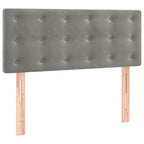 Boxspringbett mit Matratze & LED Hellgrau 120x200 cm Samt