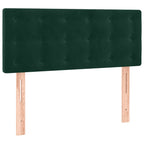 Boxspringbett mit Matratze & LED Dunkelgrün 120x200 cm Samt