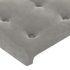 Boxspringbett mit Matratze & LED Hellgrau 140x190 cm Samt