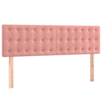 Boxspringbett mit Matratze & LED Rosa 140x190 cm Samt