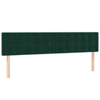 Boxspringbett mit Matratze & LED Dunkelgrün 160x200 cm Samt