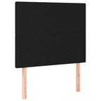 Boxspringbett mit Matratze & LED Schwarz 120x200 cm Stoff