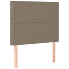 Boxspringbett mit Matratze & LED Taupe 90x190 cm Stoff