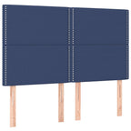 Boxspringbett mit Matratze & LED Blau 140x200 cm Stoff