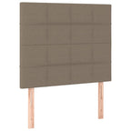 Boxspringbett mit Matratze & LED Taupe 120x200 cm Stoff