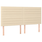 Boxspringbett mit Matratze & LED Creme 180x200 cm Stoff