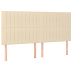 Boxspringbett mit Matratze & LED Creme 160x200 cm Stoff