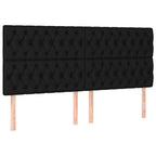 Boxspringbett mit Matratze & LED Schwarz 180x200 cm Stoff