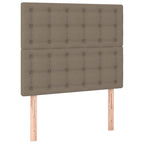 Boxspringbett mit Matratze & LED Taupe 90x200 cm Stoff