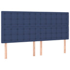 Boxspringbett mit Matratze & LED Blau 160x200 cm Stoff