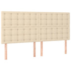 Boxspringbett mit Matratze & LED Creme 180x200 cm Stoff