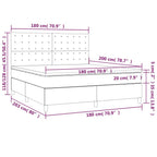 Boxspringbett mit Matratze & LED Blau 180x200 cm Stoff