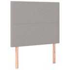 Boxspringbett mit Matratze & LED Hellgrau 90x190 cm Stoff