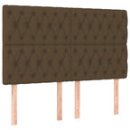 Boxspringbett mit Matratze & LED Dunkelbraun 140x190 cm Stoff
