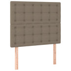Boxspringbett mit Matratze & LED Taupe 90x200 cm Stoff