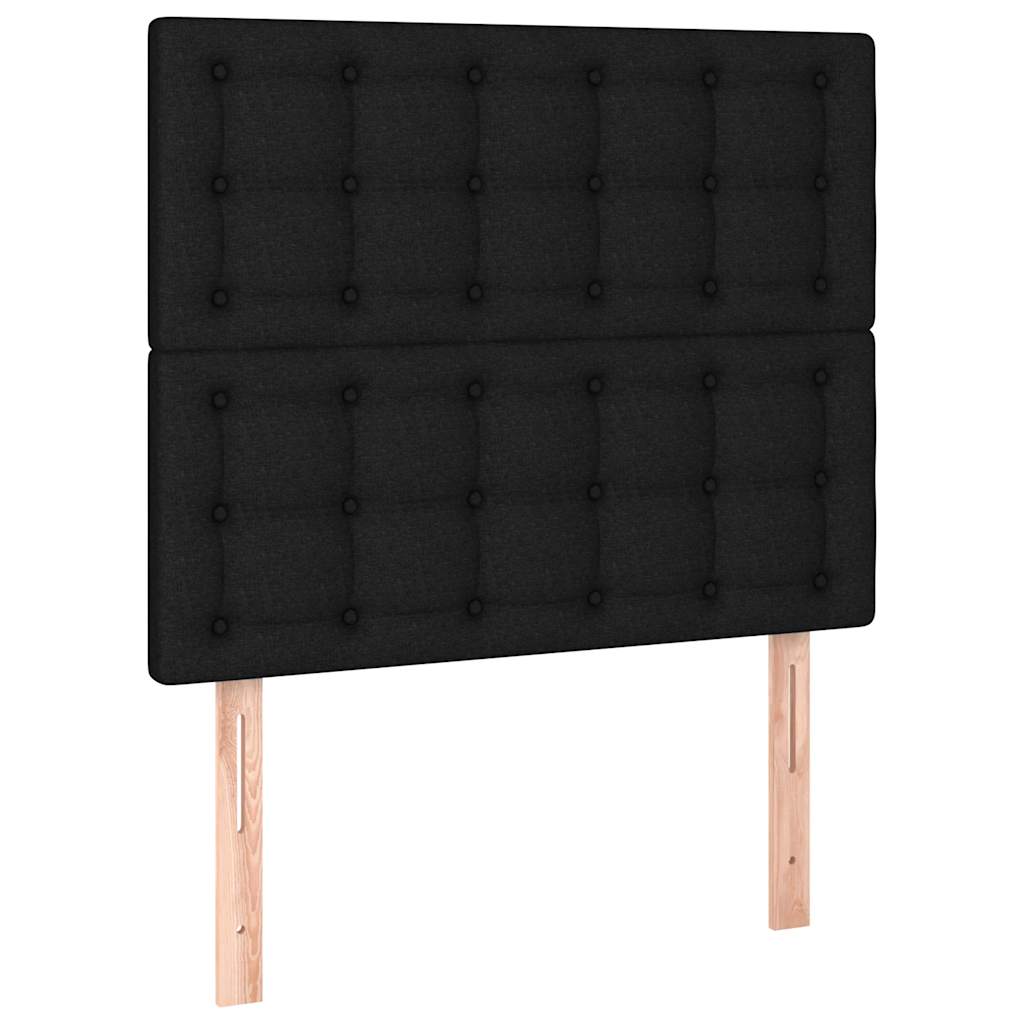 Boxspringbett mit Matratze & LED Schwarz 120x200 cm Stoff