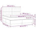 Boxspringbett mit Matratze & LED Blau 180x200 cm Stoff