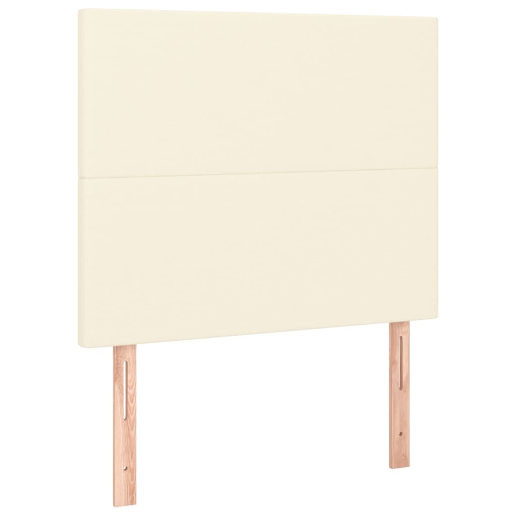 Boxspringbett mit Matratze & LED Creme 90x190 cm Kunstleder