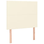 Boxspringbett mit Matratze & LED Creme 90x200 cm Kunstleder