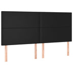 Boxspringbett mit Matratze & LED Schwarz 180x200 cm Kunstleder