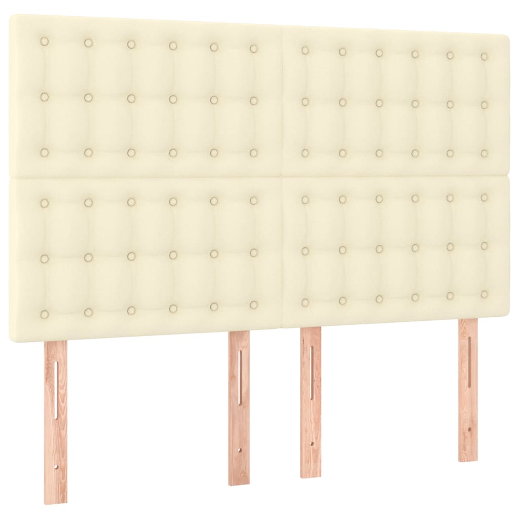Boxspringbett mit Matratze & LED Creme 140x190 cm Kunstleder