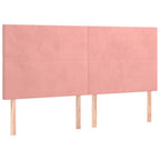 Boxspringbett mit Matratze & LED Rosa 160x200 cm Samt