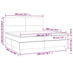 Boxspringbett mit Matratze & LED Dunkelblau 200x200 cm Samt