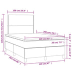 Boxspringbett mit Matratze & LED Schwarz 120x200 cm Samt