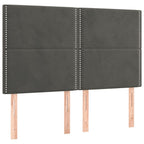 Boxspringbett mit Matratze & LED Dunkelgrau 140x190 cm Samt