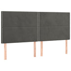 Boxspringbett mit Matratze & LED Dunkelgrau 160x200 cm Samt
