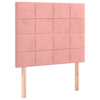 Boxspringbett mit Matratze & LED Rosa 90x190 cm Samt