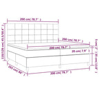 Boxspringbett mit Matratze & LED Dunkelgrün 200x200 cm Samt