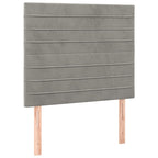 Boxspringbett mit Matratze & LED Hellgrau 80x200 cm Samt
