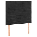 Boxspringbett mit Matratze & LED Schwarz 100x200 cm Samt