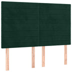 Boxspringbett mit Matratze & LED Dunkelgrün 140x190 cm Samt