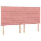 Boxspringbett mit Matratze & LED Rosa 160x200 cm Samt