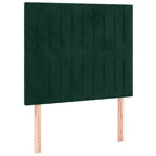 Boxspringbett mit Matratze & LED Dunkelgrün 120x200 cm Samt