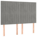 Boxspringbett mit Matratze & LED Hellgrau 140x200 cm Samt