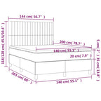 Boxspringbett mit Matratze & LED Dunkelgrün 140x200 cm Samt