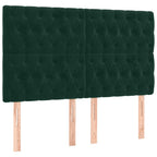 Boxspringbett mit Matratze & LED Dunkelgrün 160x200 cm Samt