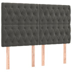 Boxspringbett mit Matratze & LED Dunkelgrau 180x200 cm Samt