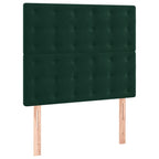 Boxspringbett mit Matratze & LED Dunkelgrün 100x200 cm Samt